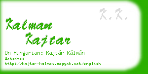 kalman kajtar business card